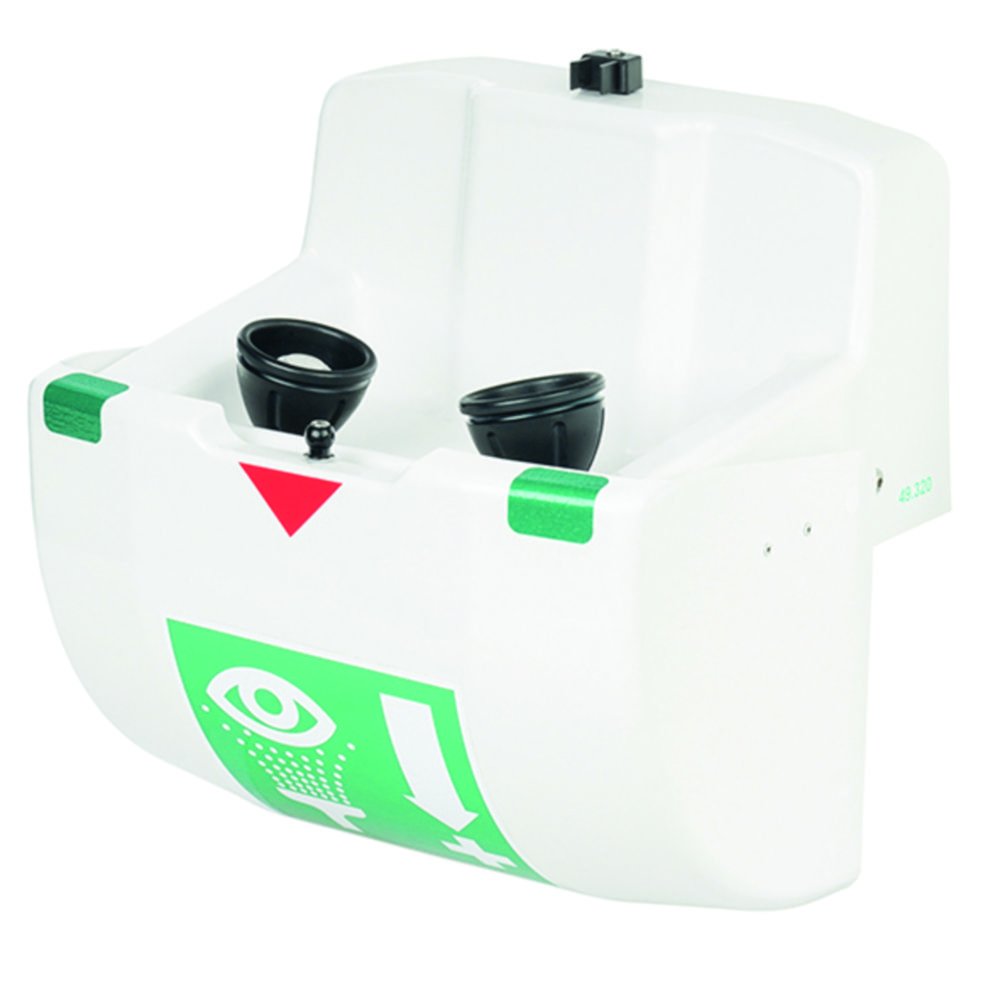 Eye-/Face wash unit PremiumLine with bowl and lid, wall mounted, exposed pipework 20L/MIN