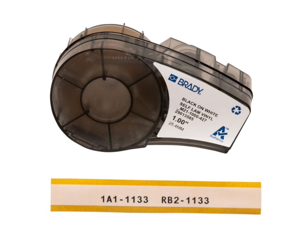 Selbstlaminierendes Etikettenband mit transparentem Ende für Etikettendrucker M210/M210-LAB, Vinyl | Typ: M21-1000-427