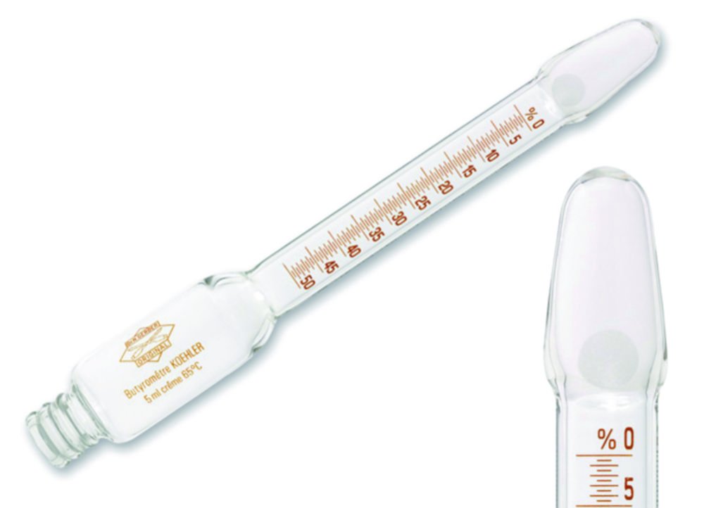 Cream Butyrometer Koehler Gerber Standard | Fat %: 0 - 50