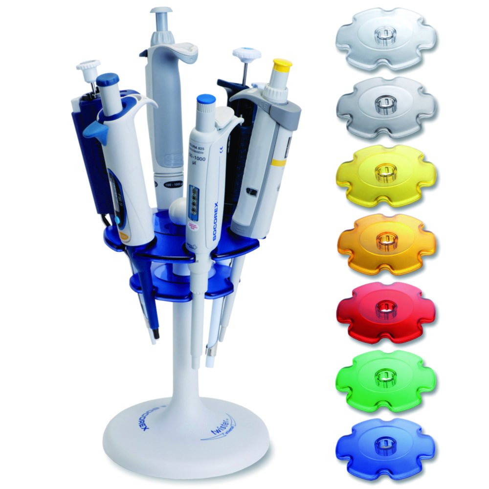 Pipette stands Twister™ universal 336 for single channel microliter pipettes | Colour: Sapphire blue