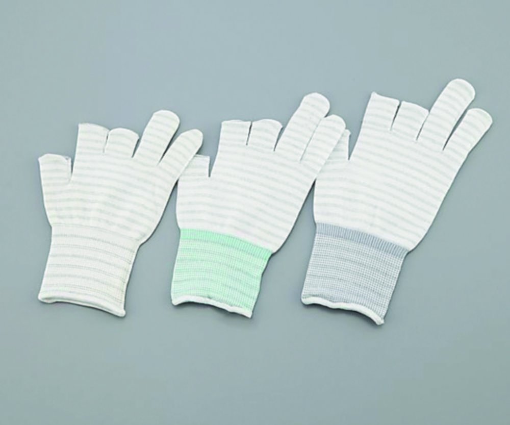Gloves ASPURE ESD,  3 halffinger, white