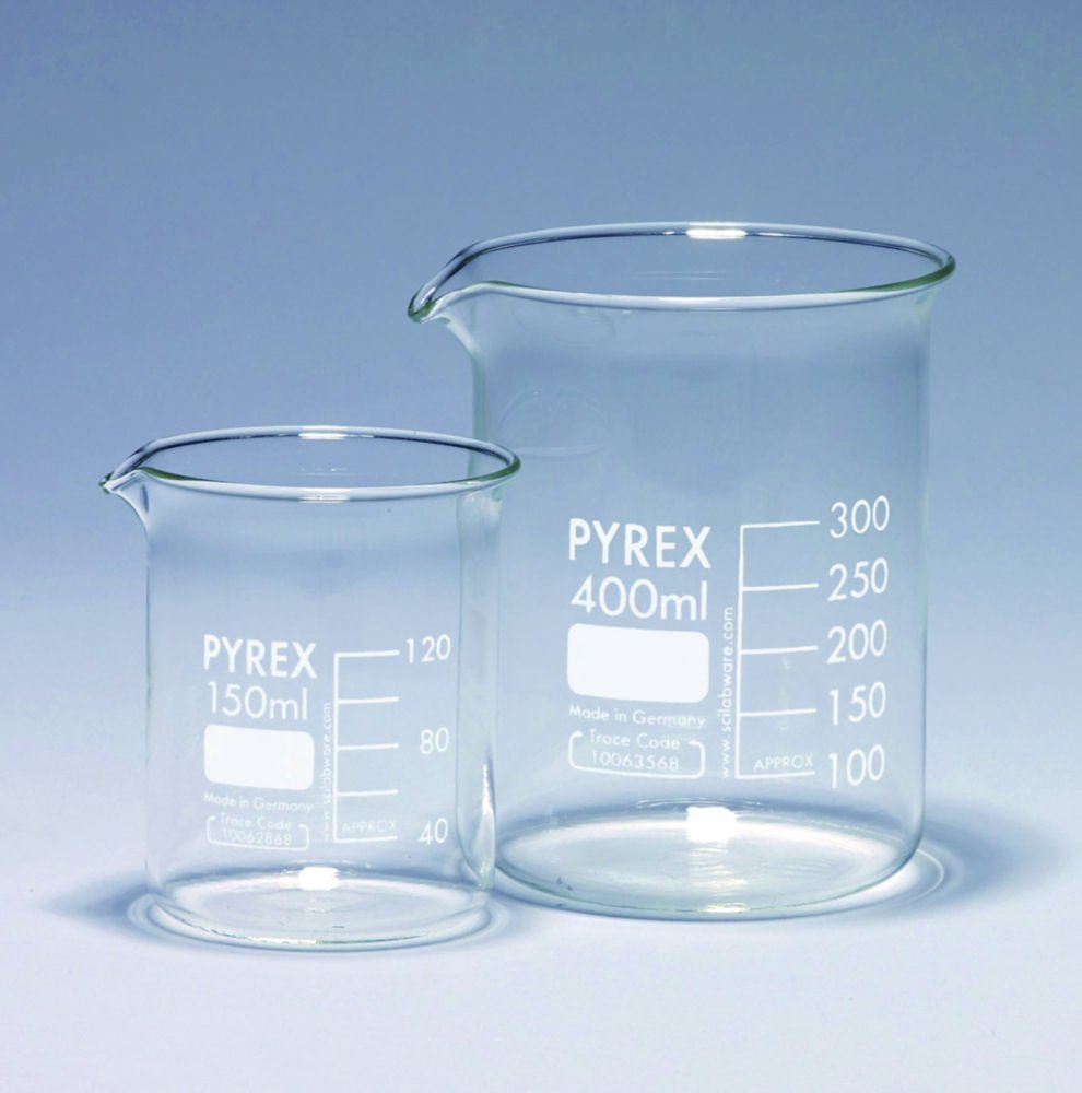 Beakers glass, Pyrex®, low form