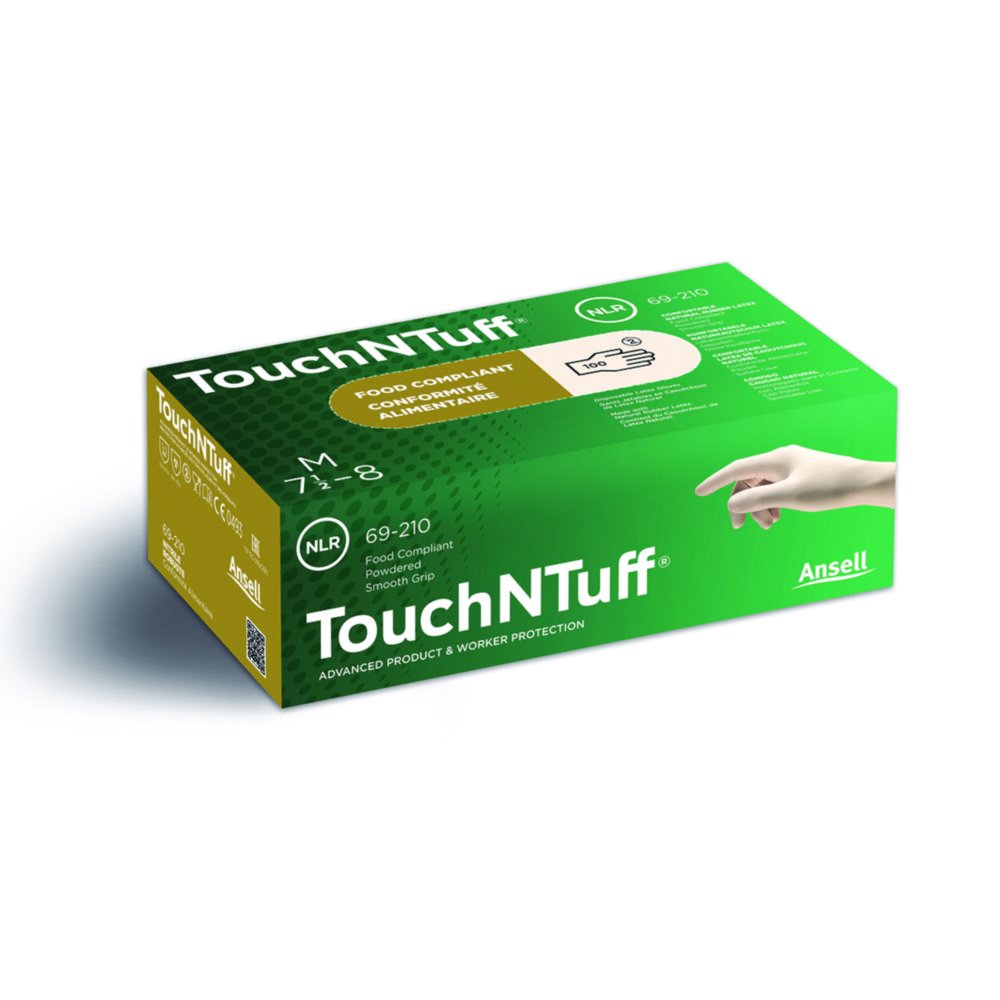 Gants à usage unique TouchNTuff®, latex de caoutchouc naturel | Taille du gant: L (8,5 - 9)