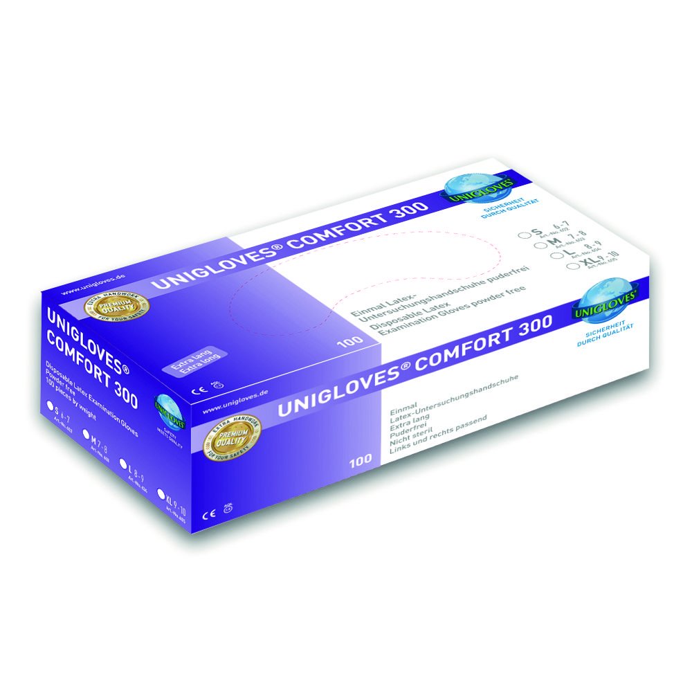 Disposable Gloves COMFORT 300, Latex, Powder-Free