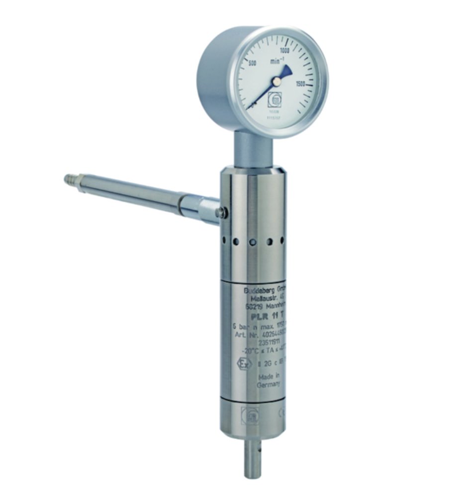 PLR compressed air laboratory stirrers up to 30 L for use in potentially explosive atmospheres, without/with tachometer | Type: PLR 12T*