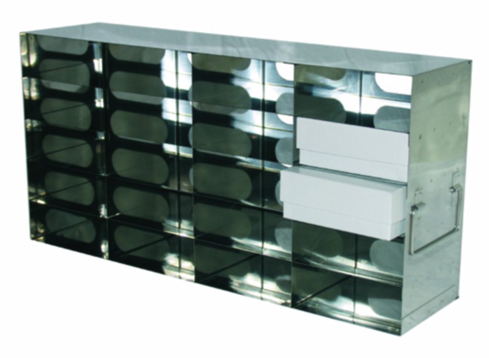 Racks for upright freezers, stainless steel, for boxes with 100 mm height