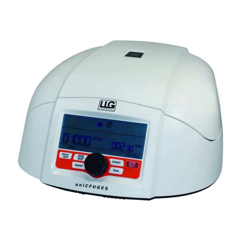 Mini centrifuge LLG-uniCFUGE 5 with timer and digital display | Type: LLG-uniCFUGE 5