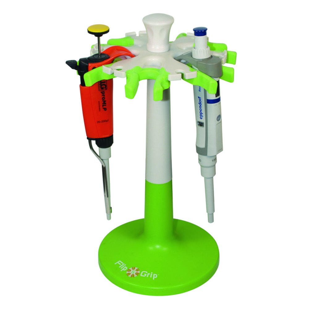 Pipette stands Flip & Grip™ for single and multi-channel microliter pipettes | Colour: Blue