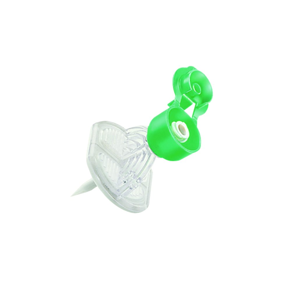 Perforateur d'aspiration et d'injection Mini-Spike® | Description: Mini-Spike® vert