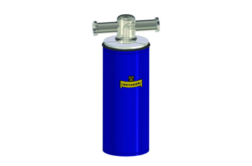 Kühlfallen mit Dewargefäß, Borosilikatglas 3.3, einteilig, Standardausführung mit KF NW Vakuum-Kleinflansch