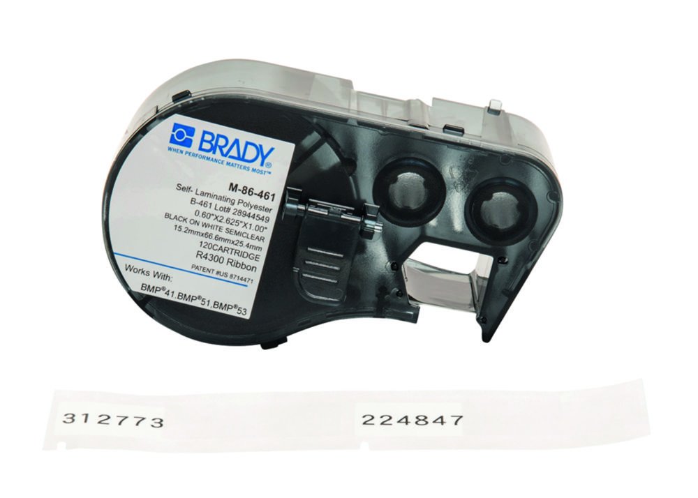 Étiquettes cryogéniques auto-laminantes avec extrémité transparente pour imprimante d'étiquettes BMP®51