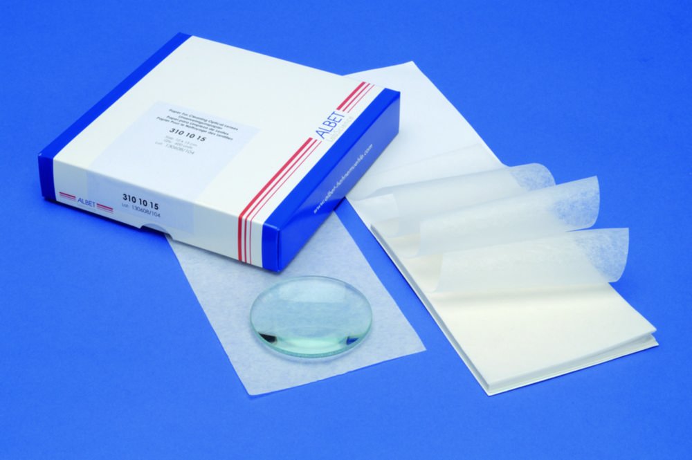 Papier de nettoyage optique | Description: Papier de nettoyage optique, sans fibres, 10 x 15 cm