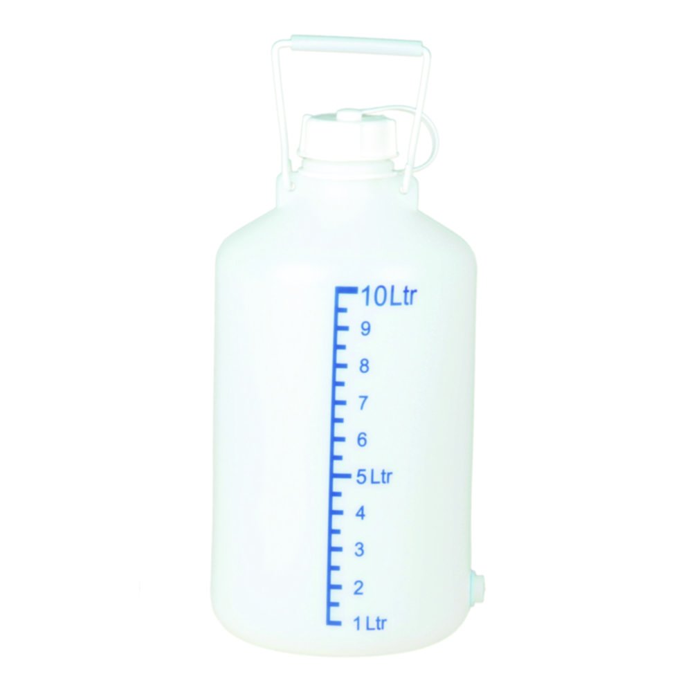 Aspirator bottles, HDPE, with scale | Nominal capacity: 25 l