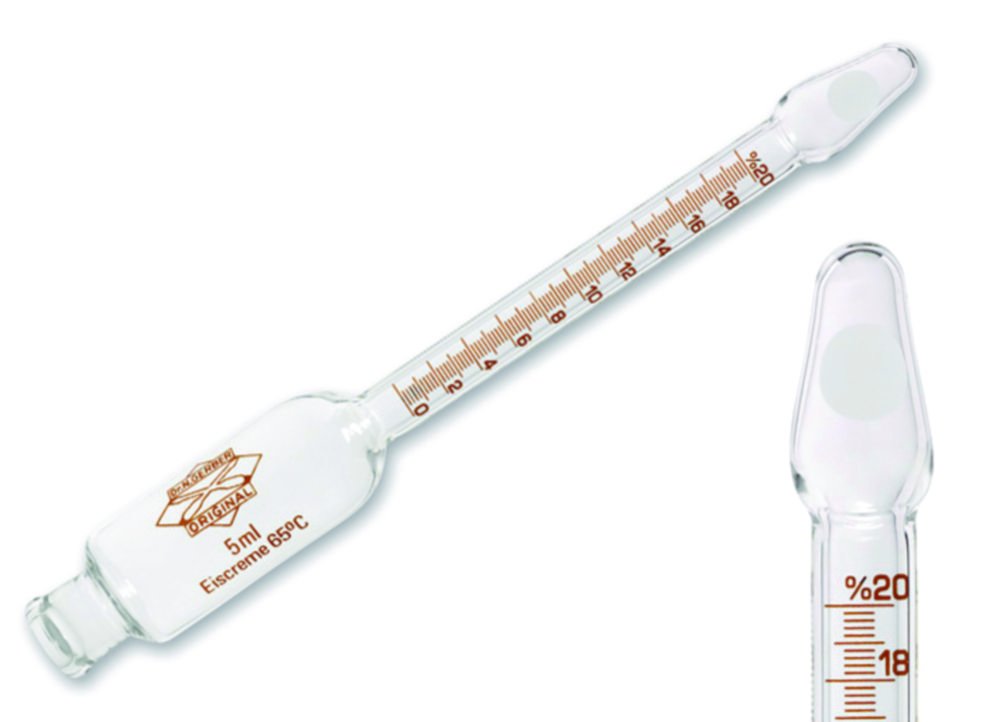 Ice Cream Butyrometer Koehler | Fat %: 0 - 15