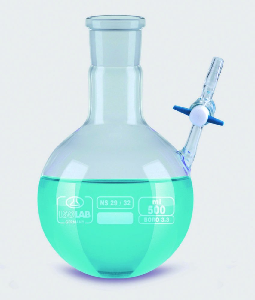 Stickstoff-Rundkolben (Schlenk-Kolben), Borosilikatglas 3.3 | Nennvolumen ml: 50