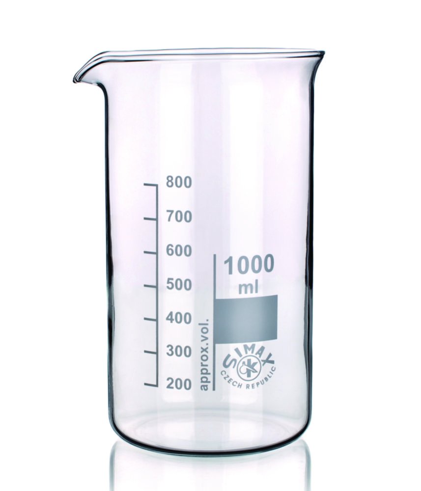 Beakers, Borosilicate glass 3.3, tall form | Nominal capacity: 250 ml