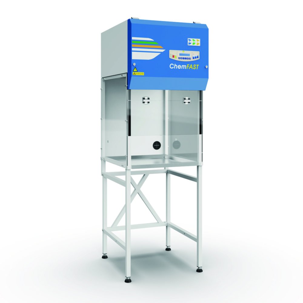 Chemical laboratory fume cupboard ChemFAST Elite, with PVC work surface