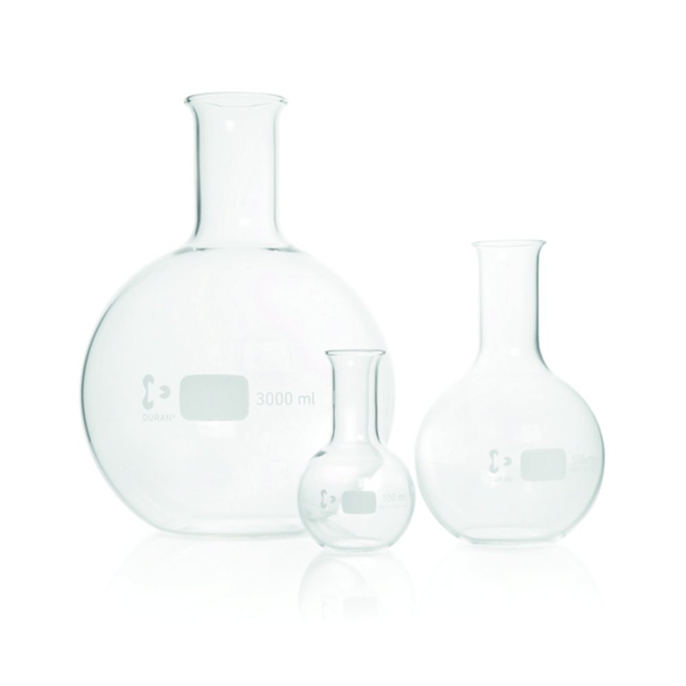 Flat bottom flasks, DURAN®, narrow neck | Nominal capacity: 4000 ml