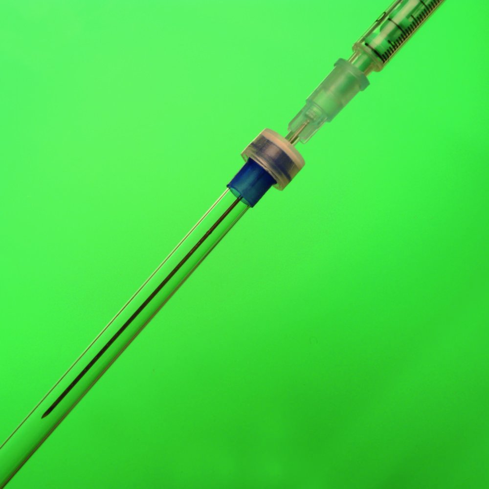 Bouchons à septum pour tubes RMN 5 mm | Description: Septum silicone blanc / PTFE bleu, 55° shore A 0,9 mm, avec fente