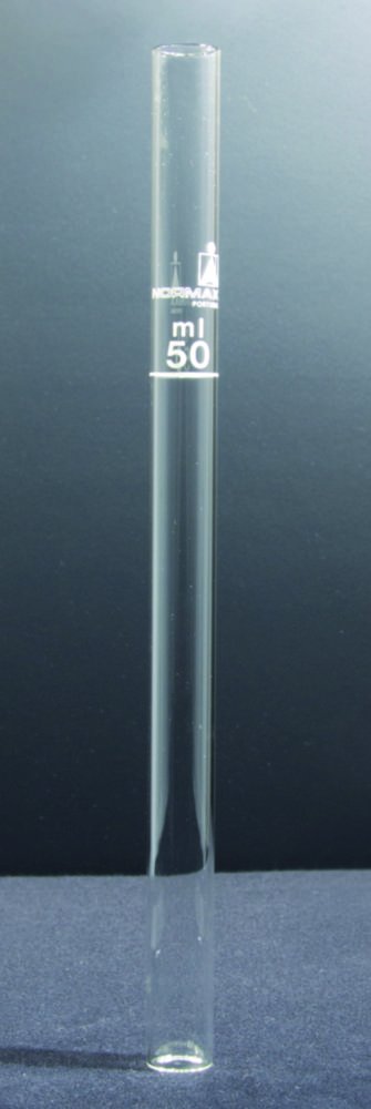 Tube de Nessler, sans bec, en verre borosilicaté 3.3 | Description: forme haute, gradué à 50 ml