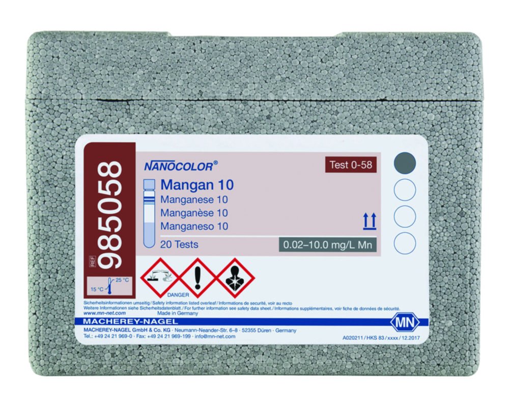 Tests en cuve ronde NANOCOLOR® Manganèse
