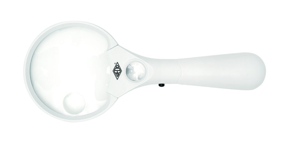 Handheld magnifier with illumination, LED