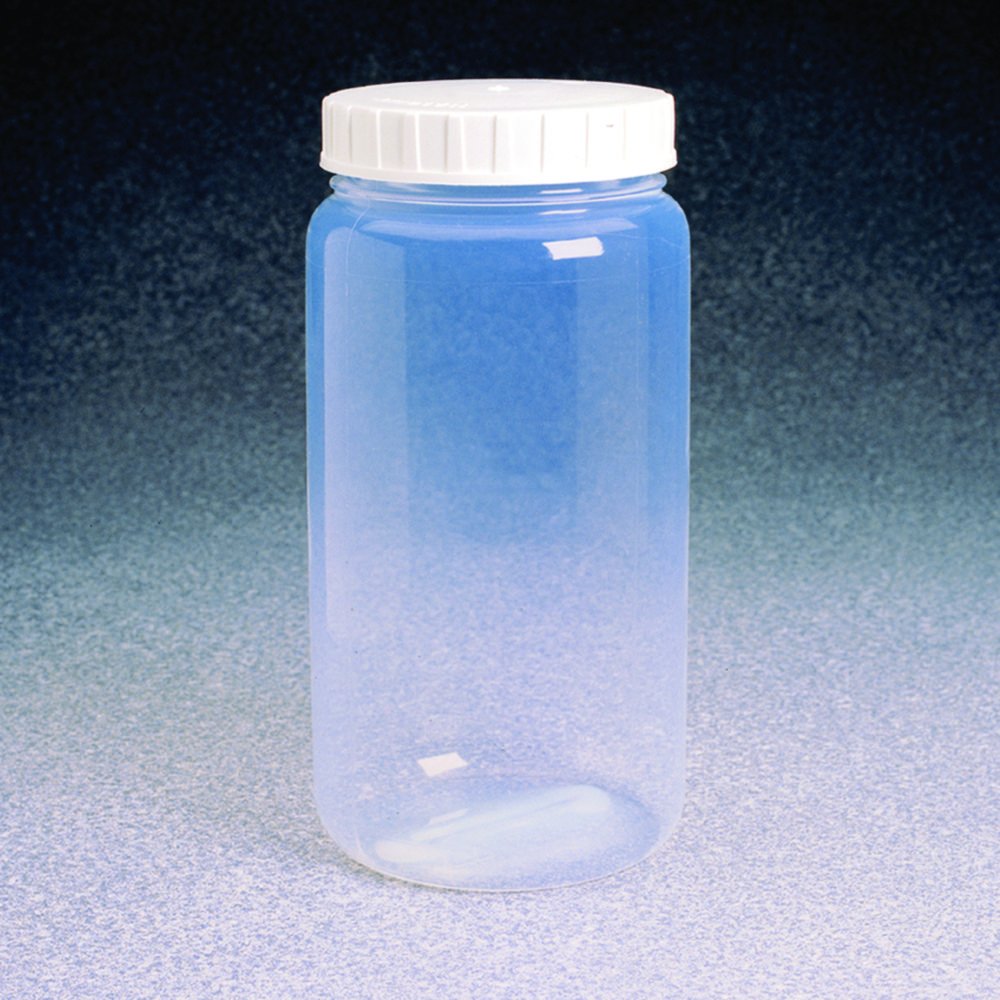 Wide-mouth bottles Nalgene™, FEP, with screw cap, ETFE | Nominal capacity: 2200 ml