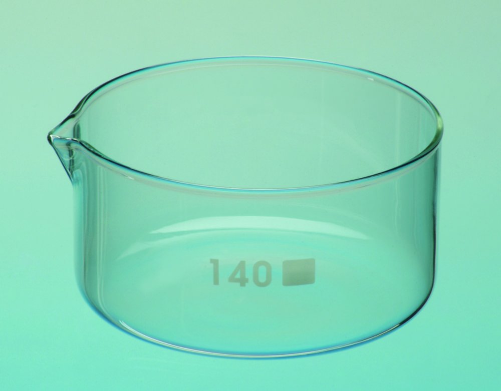 Cristallissoirs LLG en verre borosilicaté, avec bec