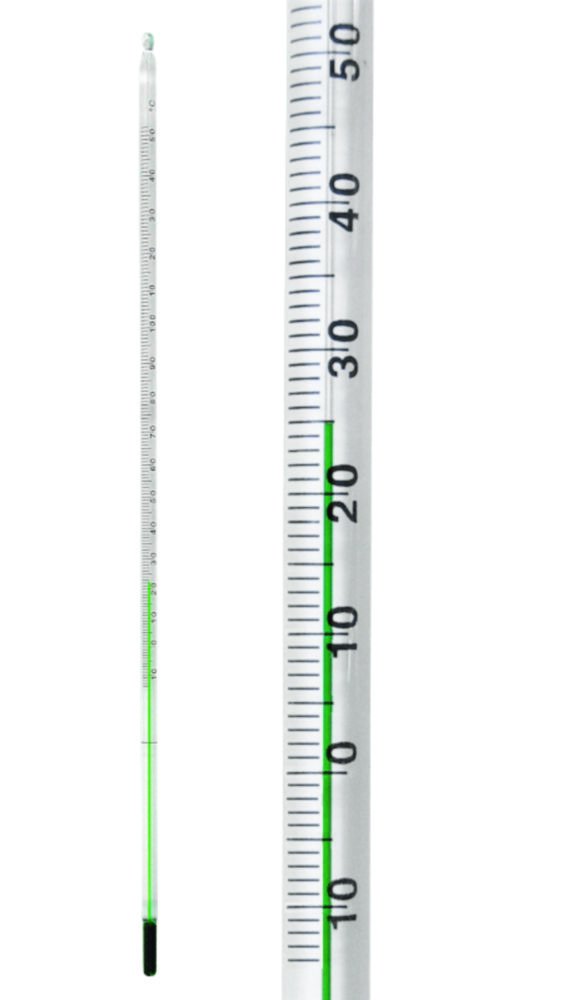 LLG- Thermomètre à usage général, remplissage vert | Plage de mesure °C: -10 ... 360