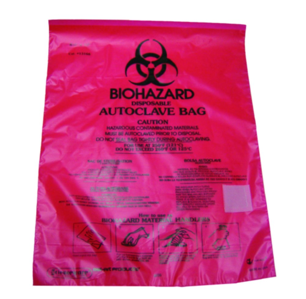 Kit support de table et sacs d'élimination de produits Biohazard | Description: Sacs Biohazard