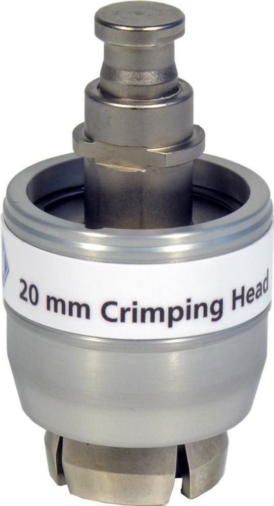 High performance crimping tool, electronic | Description: Crimping head for 20 mm crimp caps (aluminium, magnetic, bi-metal)