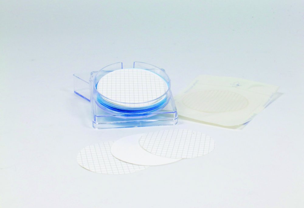Membrane filters, mixed cellulose ester, with grid