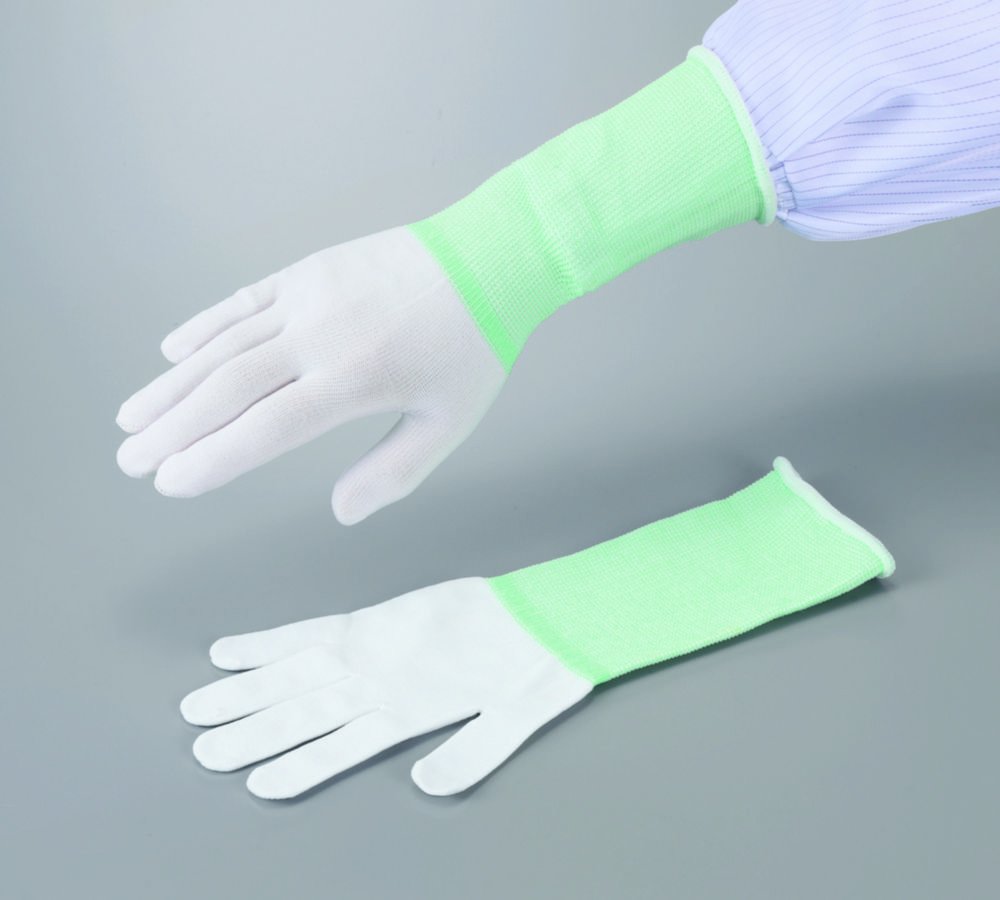 Sous-gant, ASPURE long, blanc, nylon | Taille du gant: L