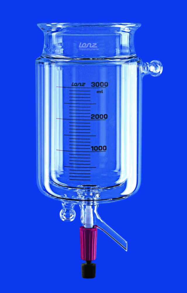 Reaktionsgefäße, zylindrisch, mit Temperiermantel und Entleerungsventil | Nennvolumen ml: 6000