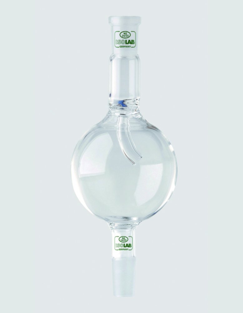 Tête de distillation avec ampoule de garde en verre borosilicaté 3.3 | Description: Droit