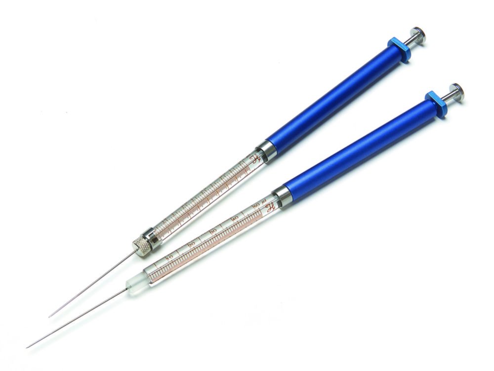 Microlitre syringes, 1800 series, with cemeted (N) or removable needle (RN)