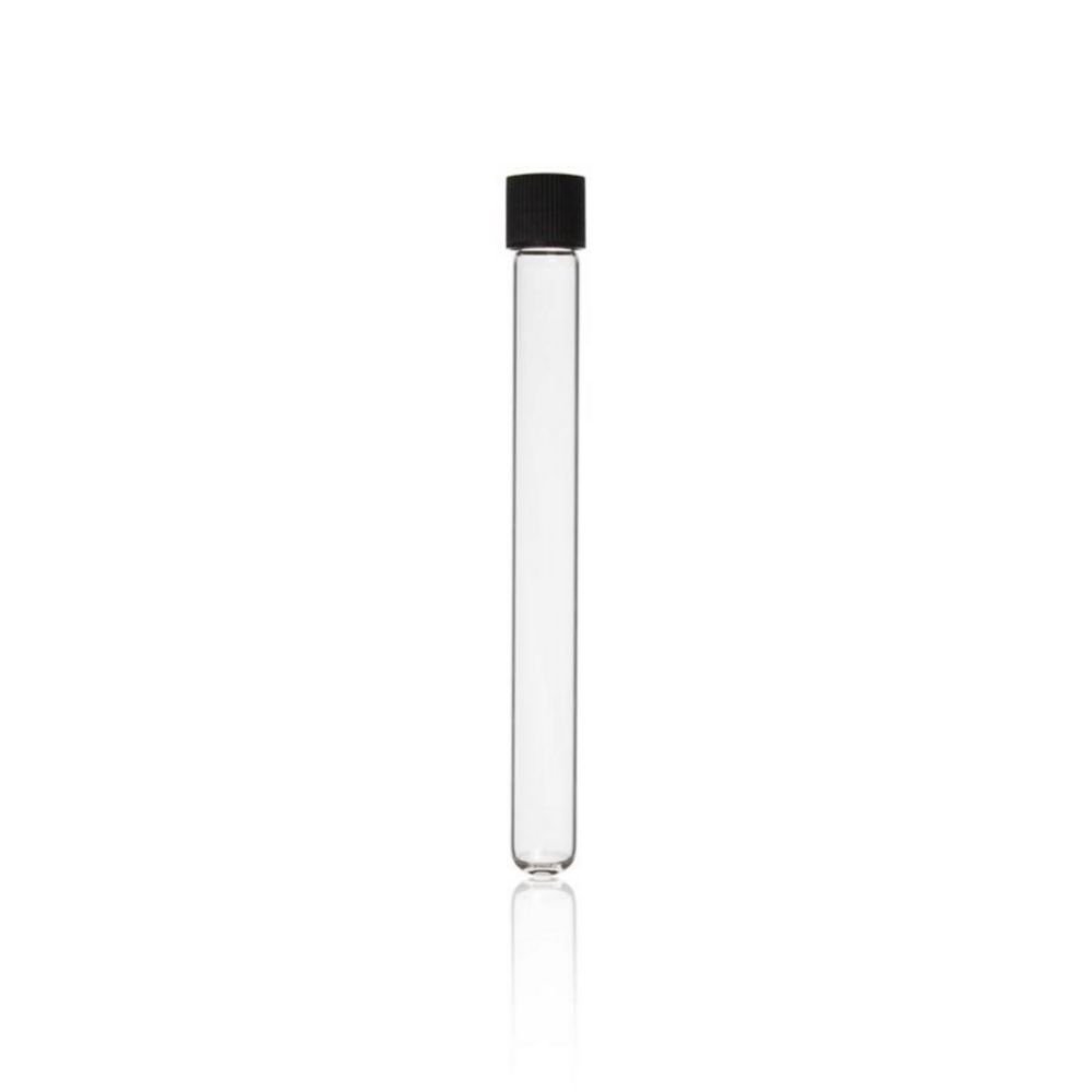 Disposable culture tubes, soda-lime glass, with screw cap | Capacity ml: 32
