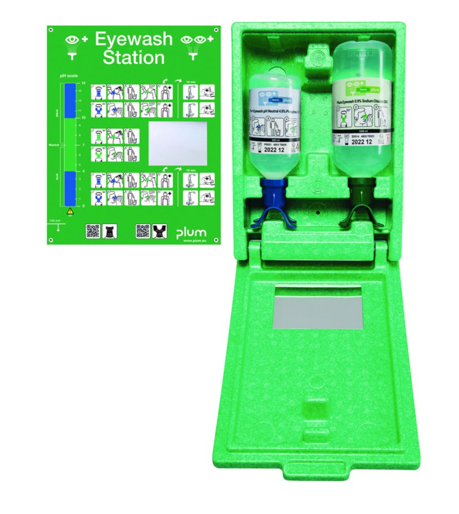 Eyewash Emergency Station, Wall-Mounting with DUO eye wash bottle | Type: 4810