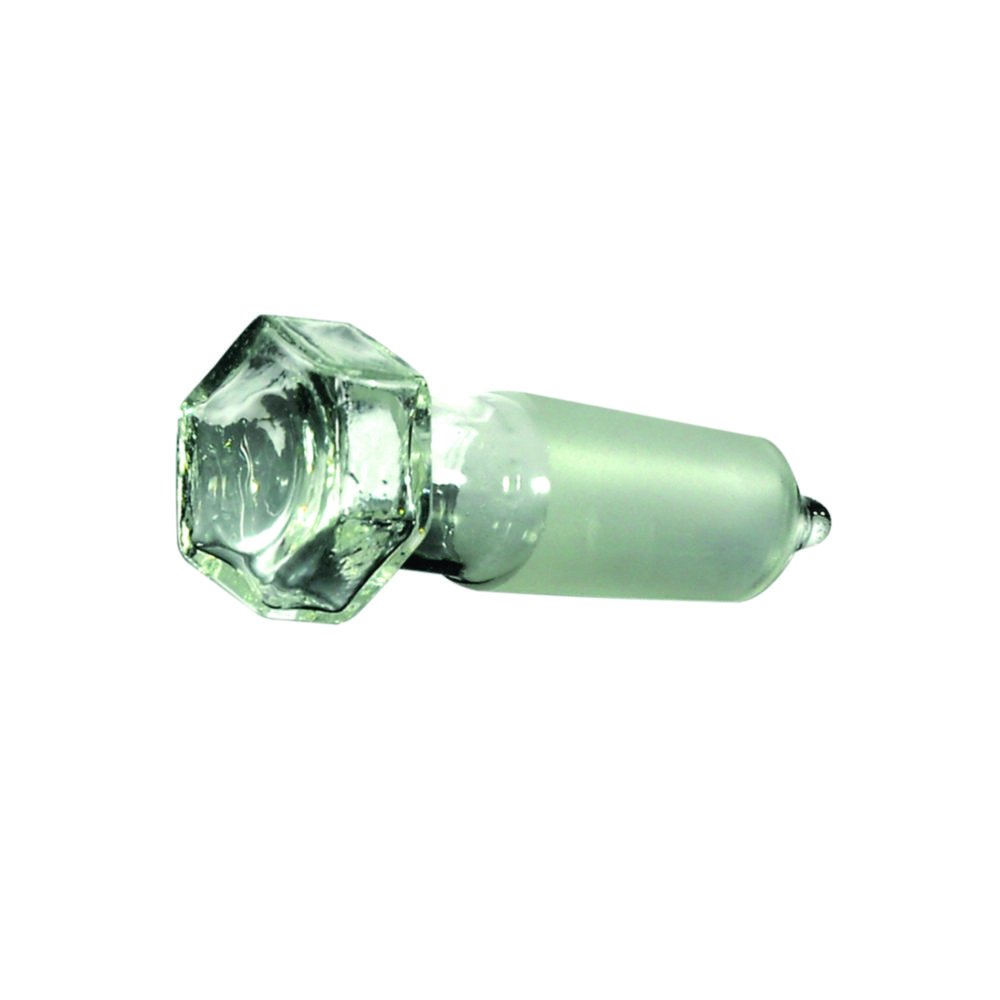 LLG-Hexagonal hollow stoppers, borosilicate glass 3.3, pointed | Ground size: NS29/32