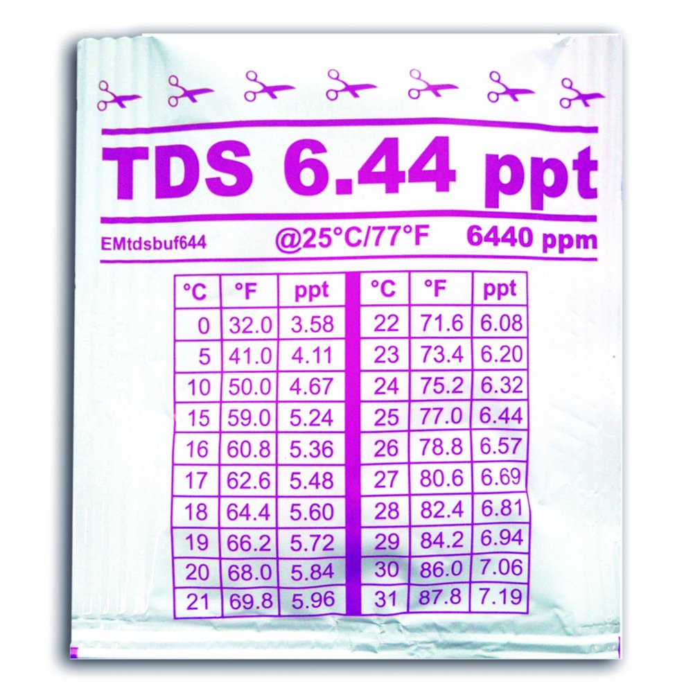 Solutions d'étalonnage TDS | Type: 1382 ppm TDS