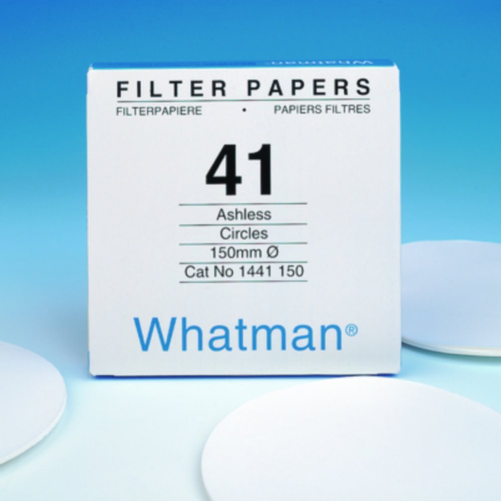Papier filtre quantitatif type N° 41 sans cendres filtration rapide