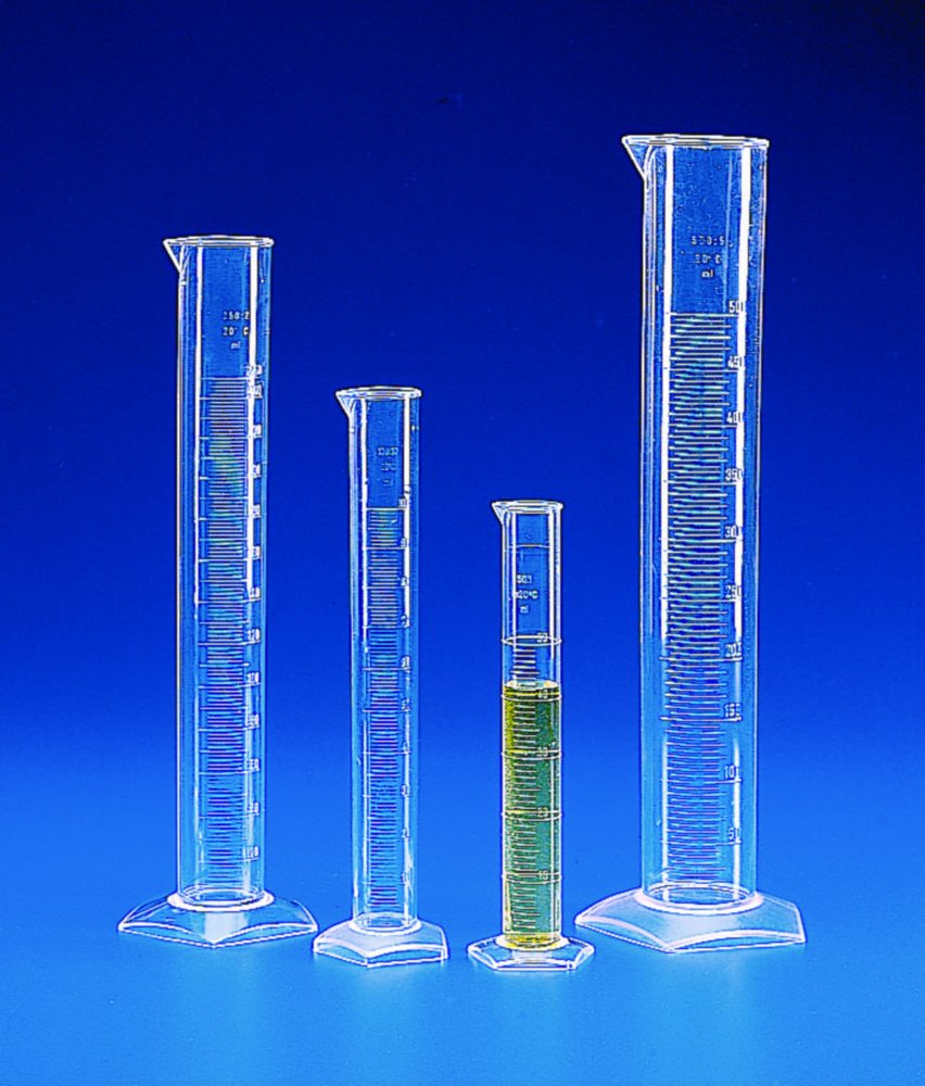 Measuring cylinders, PMP, tall form, class B, white graduations