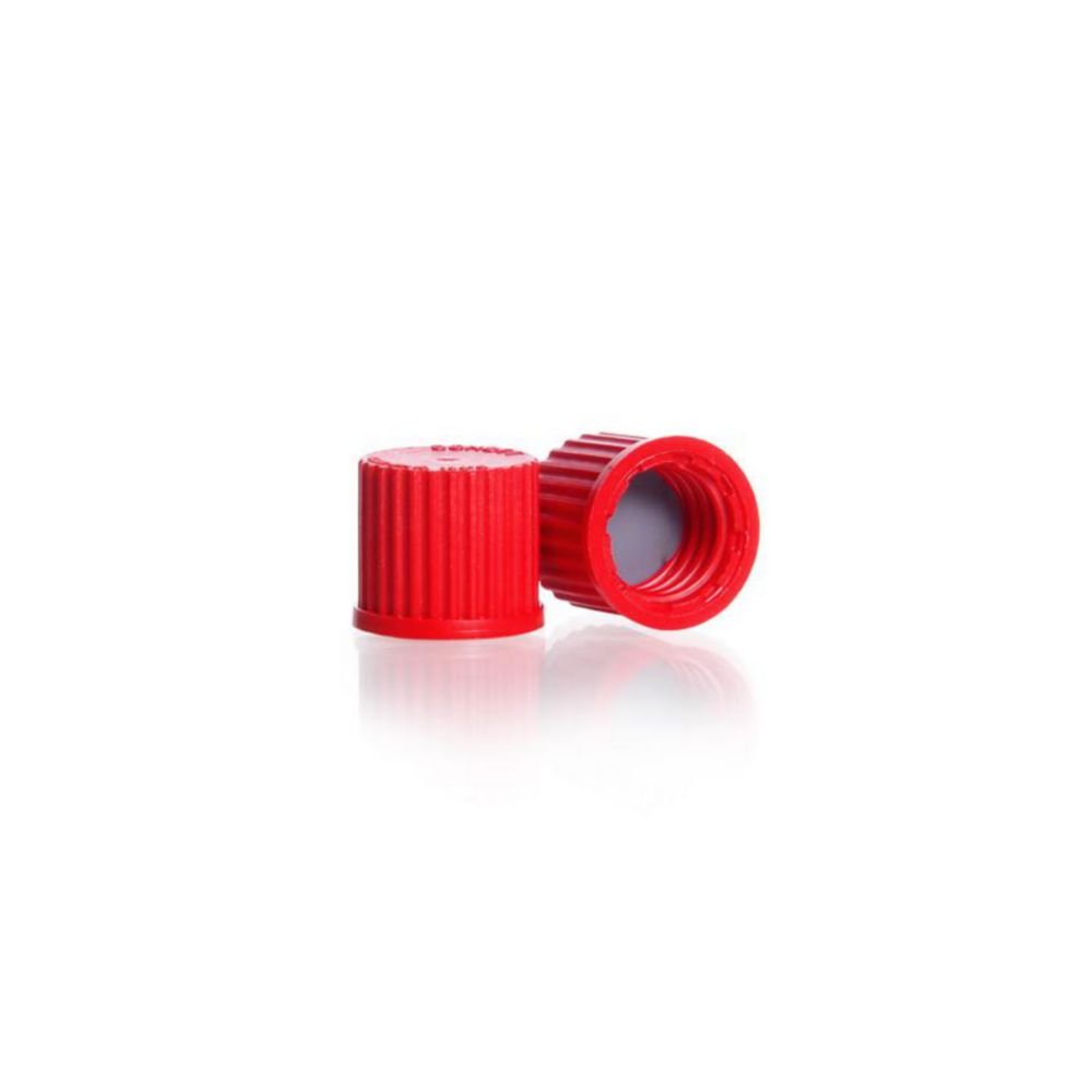 Système de raccordement flexible pour flacons GL 45 DURAN® | Description: Bouchon à vis, GL 14, rouge