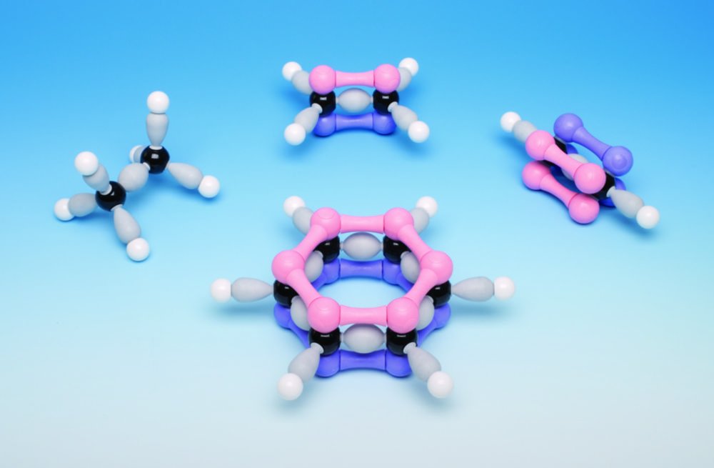 Modèle moléculaire Molymod® | Type: Benzène, éthane, éthylène, acétylène