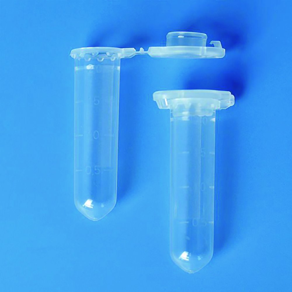 Reaction tubes, PP, with attached lid