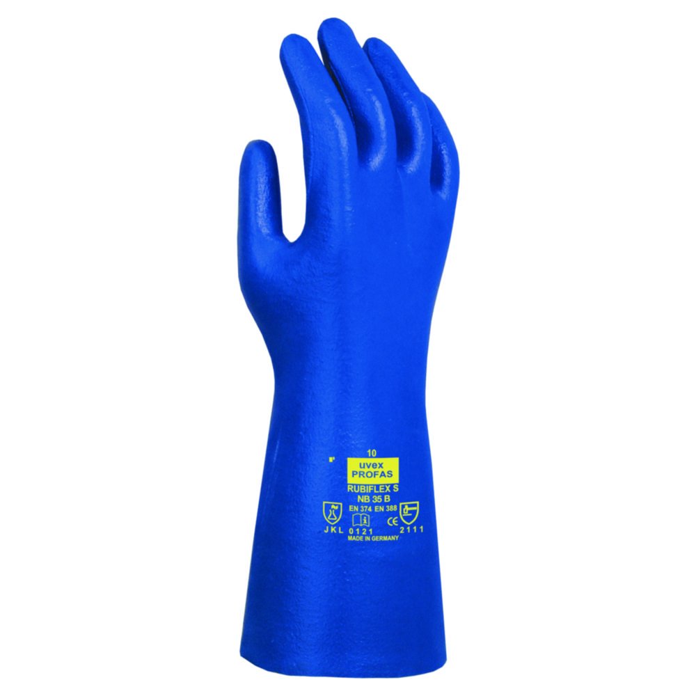 Chemical Protection Glove uvex rubiflex S NB35B, NBR | Glove size: 8