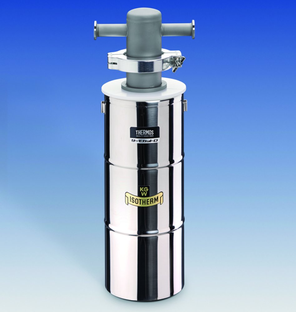 Piège à froid avec vase Dewar type DSS 2000, acier inoxydable 1.4301, en deux parties, pour azote liquide