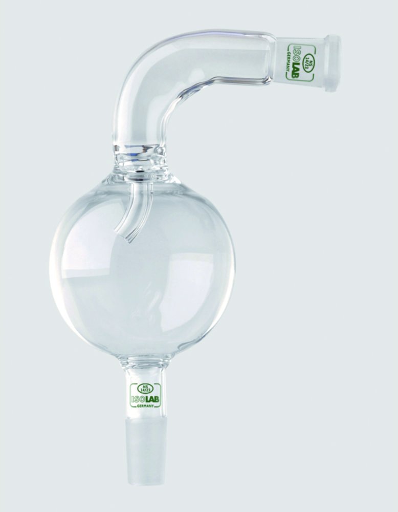 Tête de distillation avec ampoule de garde en verre borosilicaté 3.3