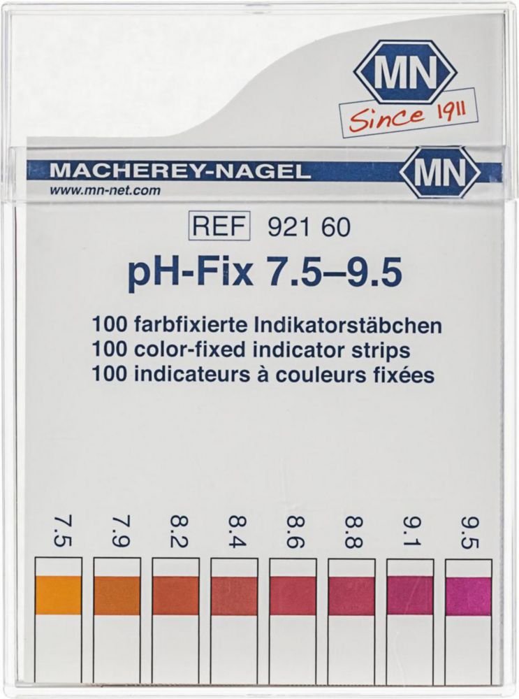 Bandelette spéciale pH Fix | Plage pH: 7,5 ... 9,5