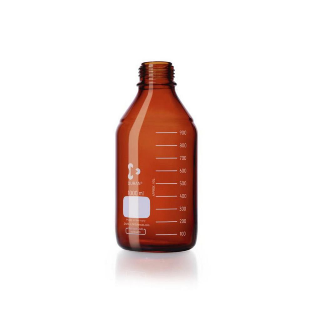 Laboratory bottles, DURAN® amber, with retrace code | Nominal capacity: 1000 ml
